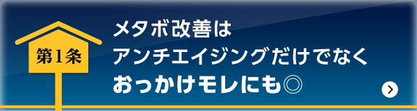 メタボ改善はアンチエイジングだけでなくおっかけモレにも◎