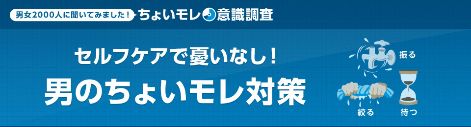 男女2000人にきいてみました！ ちょいモレ意識調査 セルフケアで憂いなし！男のちょいモレ対策