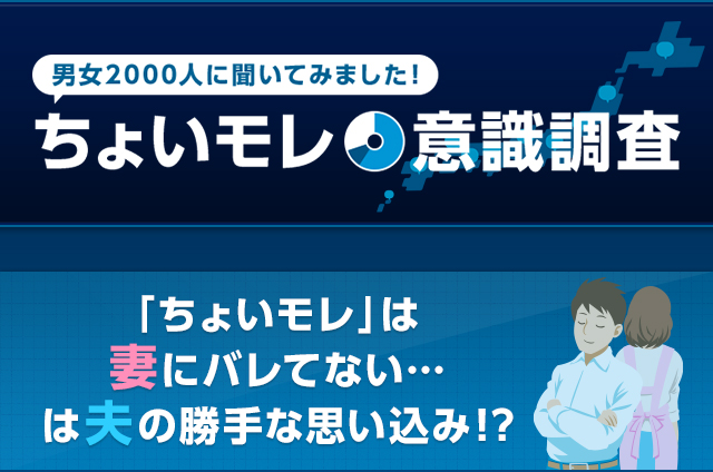 男女2000人にきいてみました！ ちょいモレ意識調査 「ちょいモレ」は妻にバレてない…は夫の勝手な思い込み!?